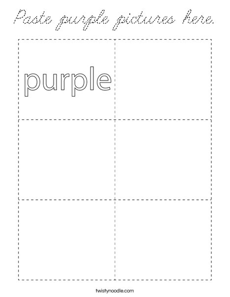 Paste purple pictures here. Coloring Page