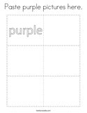 Paste purple pictures here Coloring Page