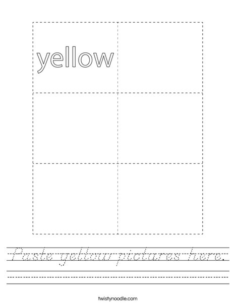 Paste yellow pictures here. Worksheet