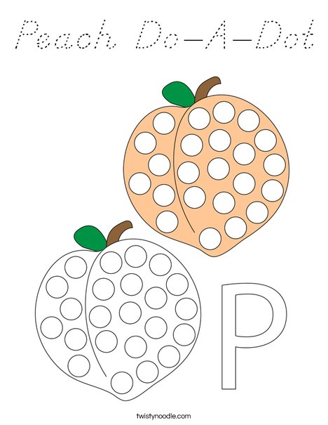 Peach Do-A-Dot Coloring Page