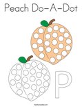 Peach Do-A-Dot Coloring Page