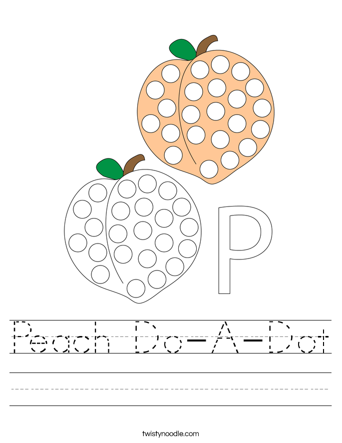 Peach Do-A-Dot Worksheet