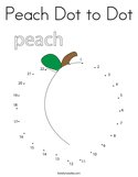 Peach Dot to Dot Coloring Page