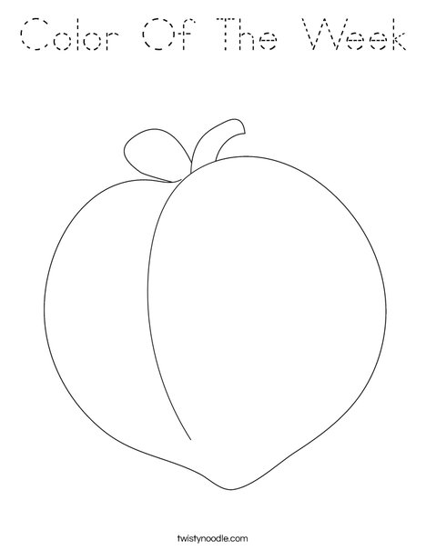 Peach Coloring Page