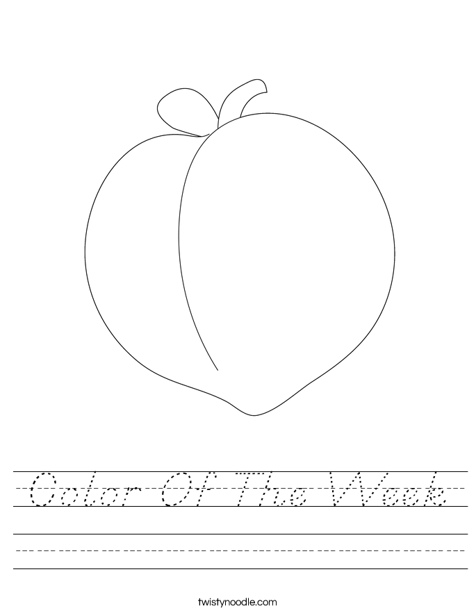 Color Of The Week Worksheet