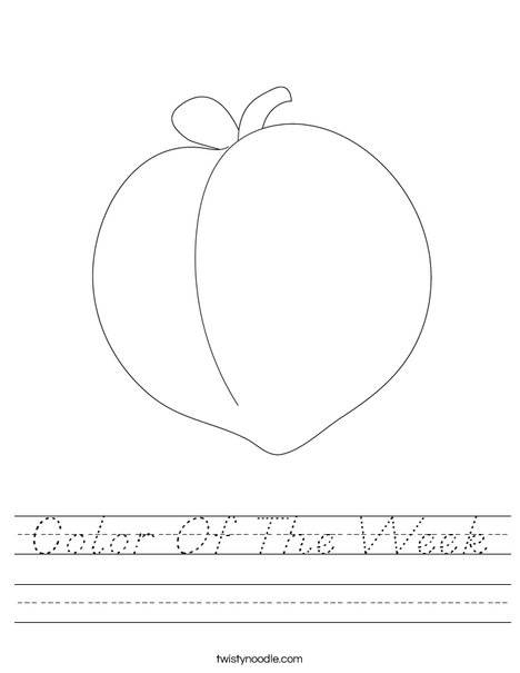 Peach Worksheet
