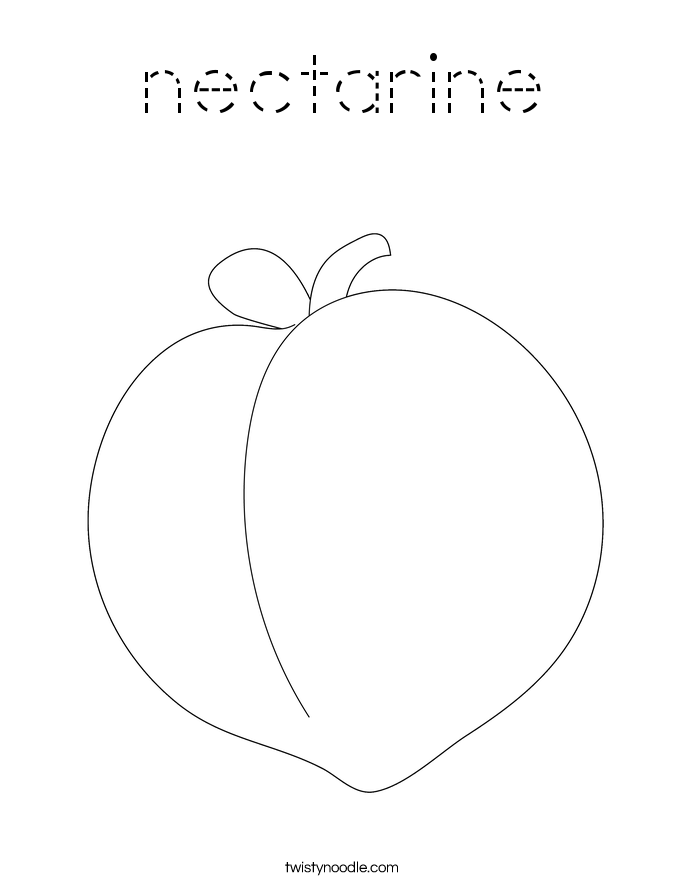 nectarine Coloring Page