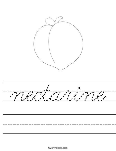 Peach Worksheet