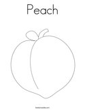 Peach Coloring Page