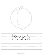 Peach Handwriting Sheet