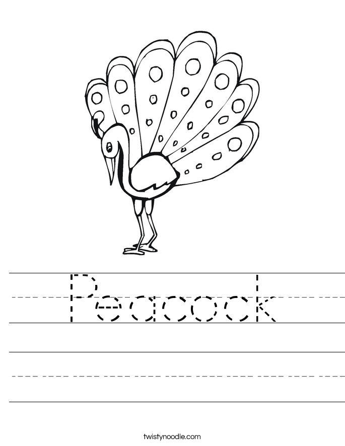 Peacock Worksheet