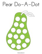 Pear Do-A-Dot Coloring Page