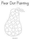 Pear Dot Painting Coloring Page