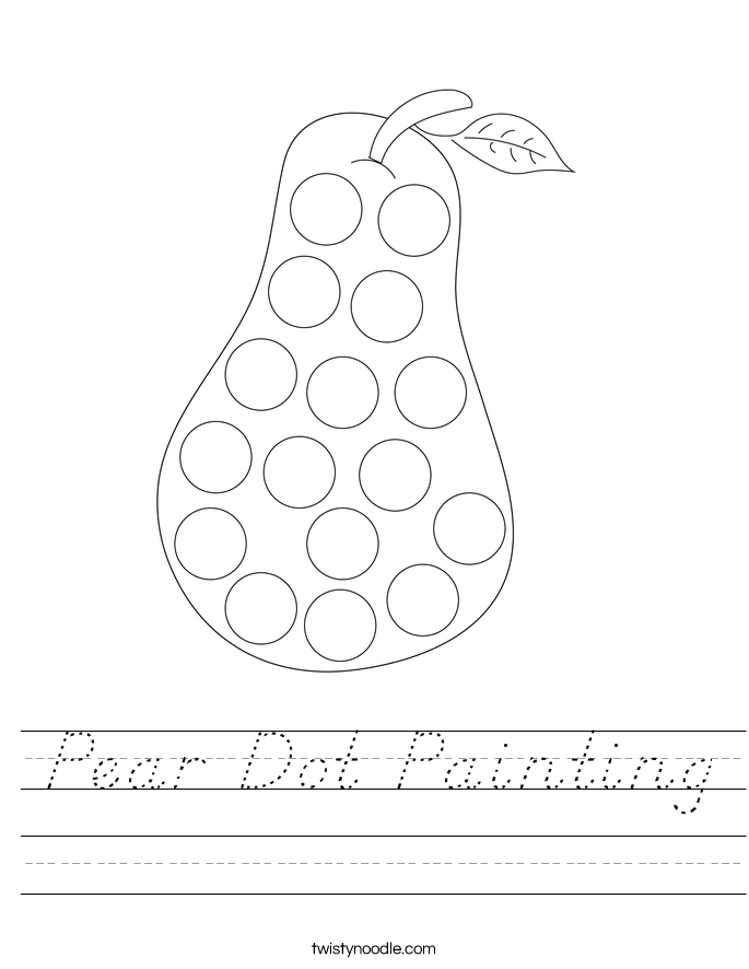 Pear Dot Painting Worksheet