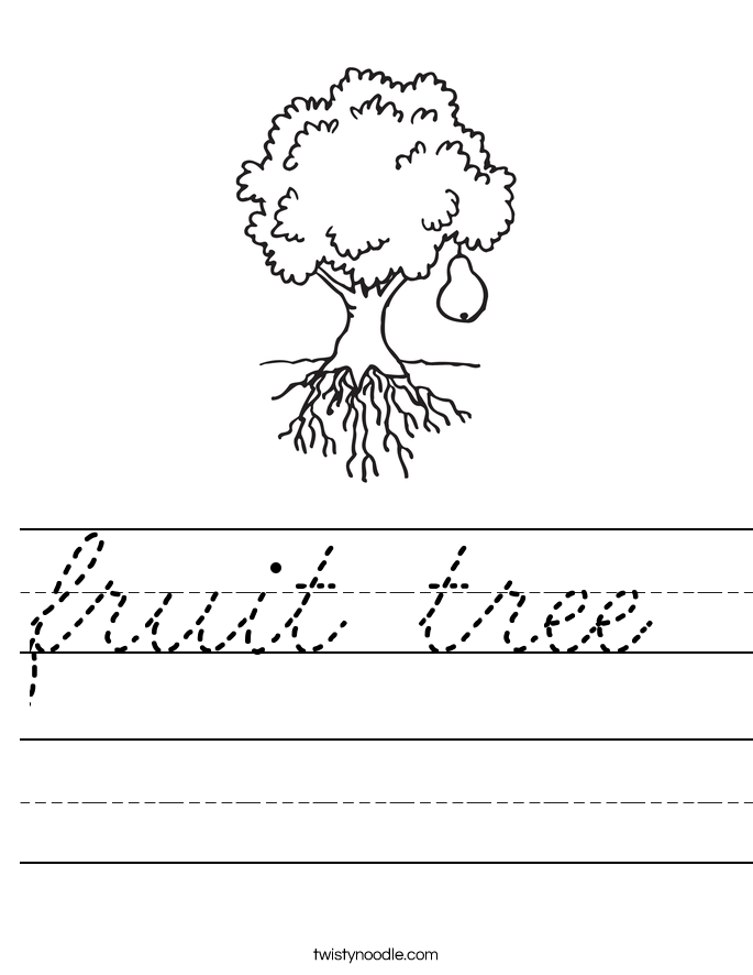 fruit tree Worksheet