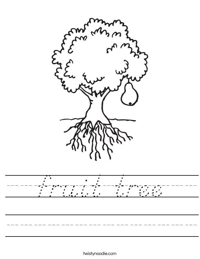 fruit tree Worksheet