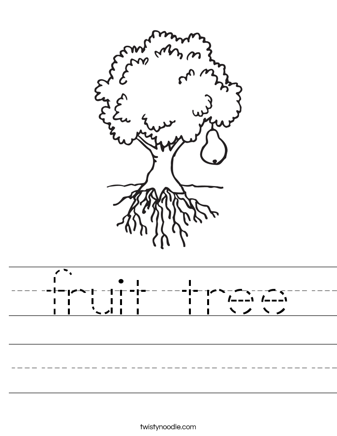 fruit tree Worksheet