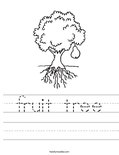 fruit tree Worksheet