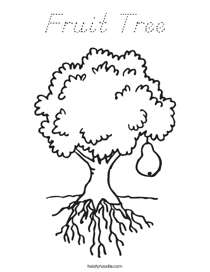 Fruit Tree Coloring Page