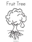 Fruit Tree Coloring Page