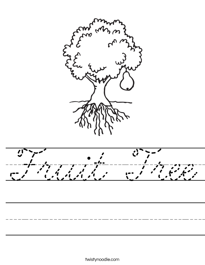 Fruit Tree Worksheet