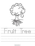 Fruit Tree Worksheet
