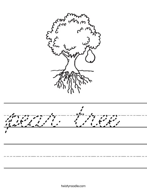 Pear Tree Worksheet
