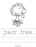 pear tree Worksheet
