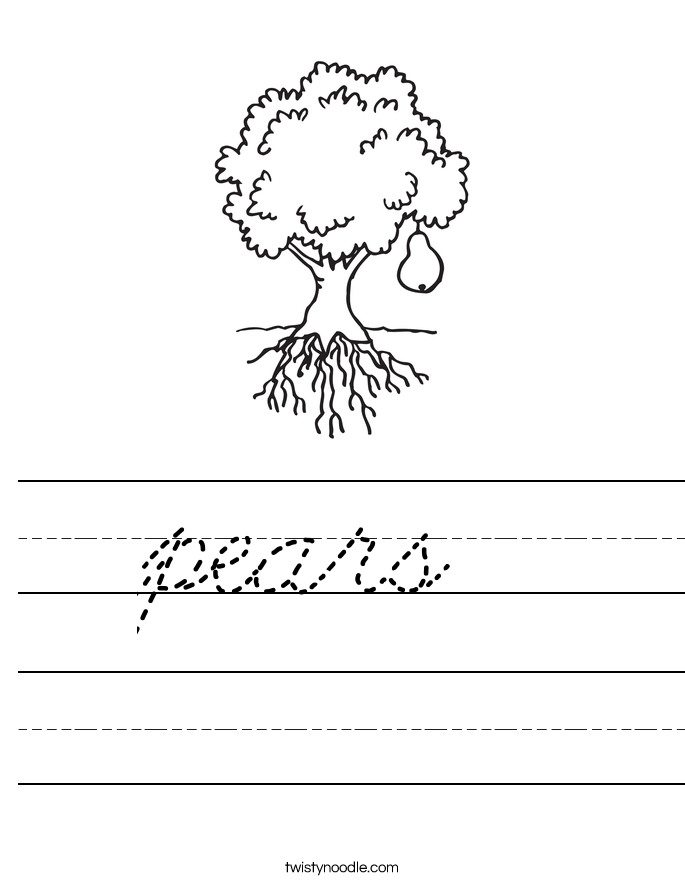 pears Worksheet
