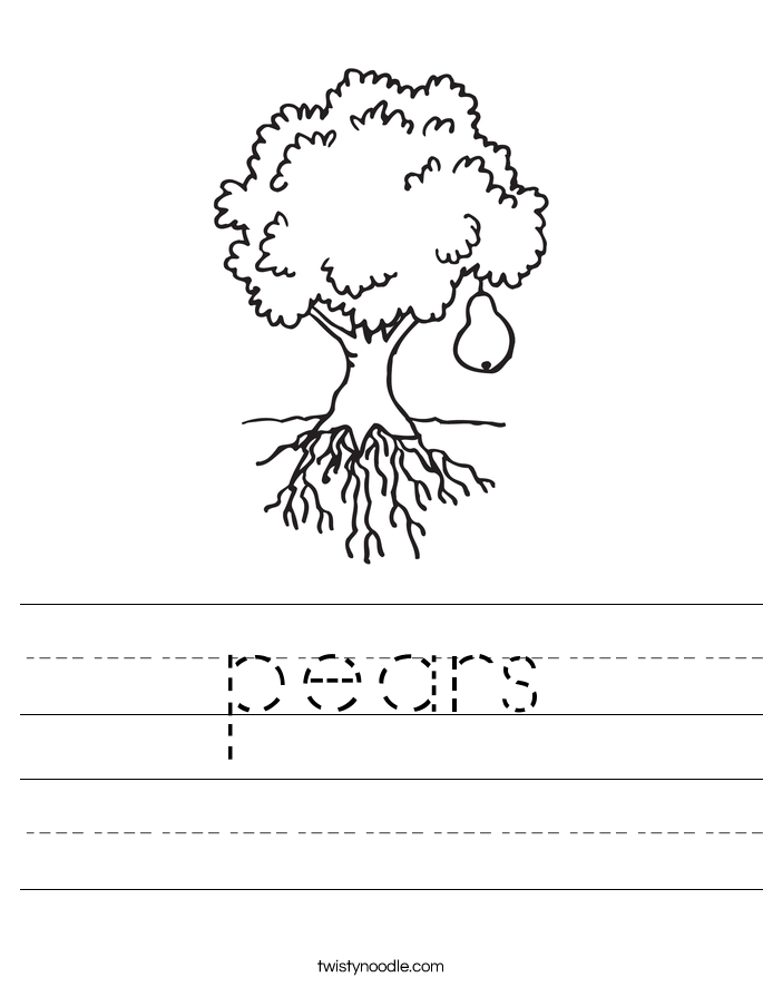 pears Worksheet