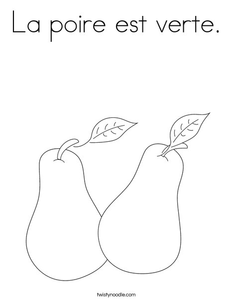 Pears Coloring Page