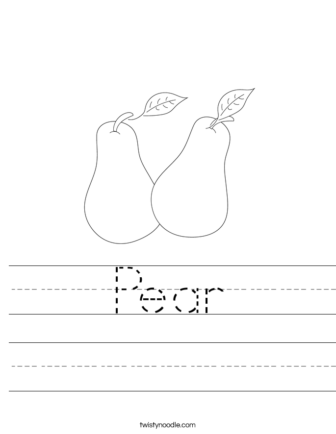 Pear Worksheet