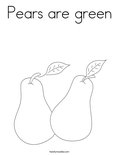 Pears are greenColoring Page
