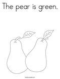 The pear is green.Coloring Page