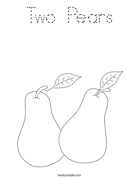 Pears Coloring Page