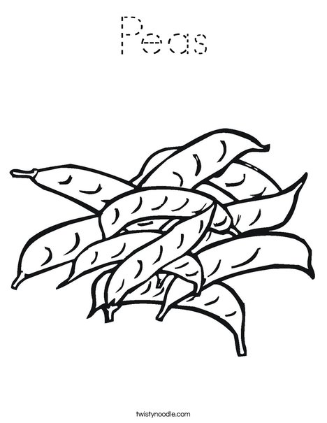 Peas Coloring Page