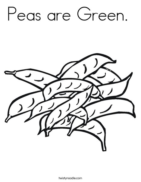 Peas Coloring Page