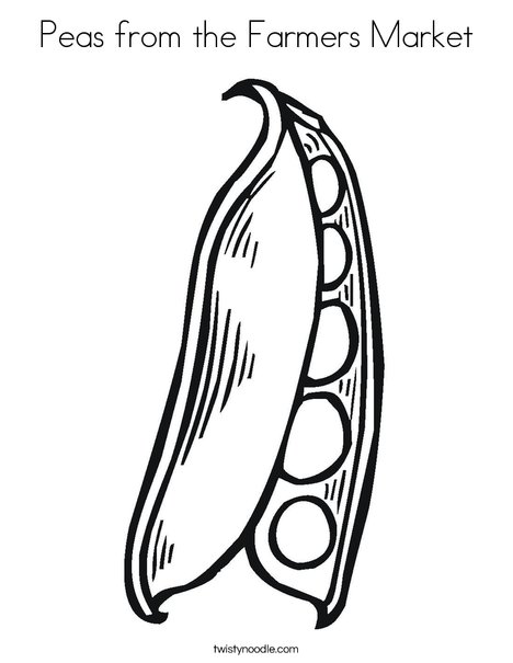 Download Peas from the Farmers Market Coloring Page - Twisty Noodle