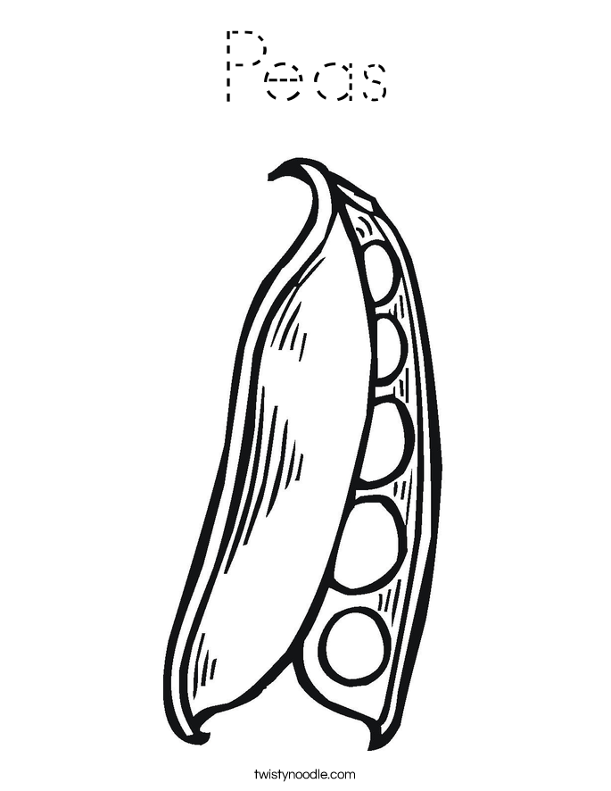 Peas Coloring Page