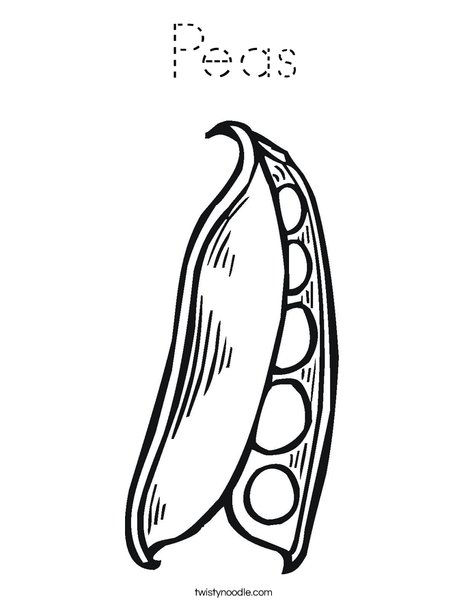 Peas in a Pod Coloring Page