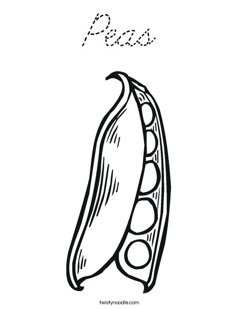 Peas in a Pod Coloring Page