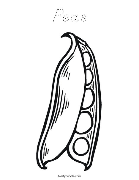 Peas in a Pod Coloring Page