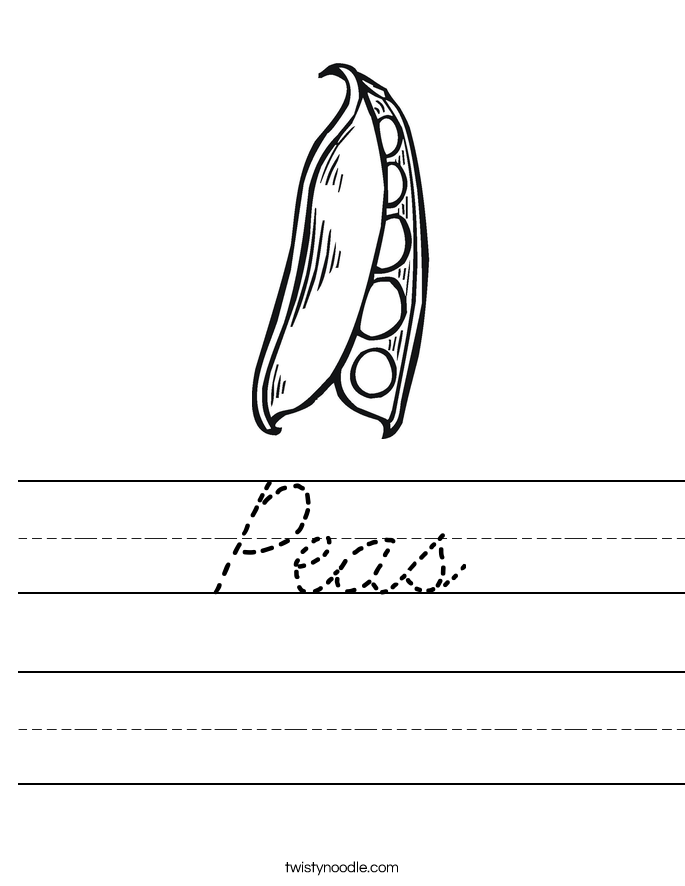 Peas Worksheet