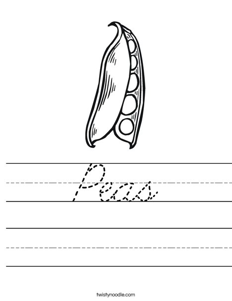 Peas in a Pod Worksheet