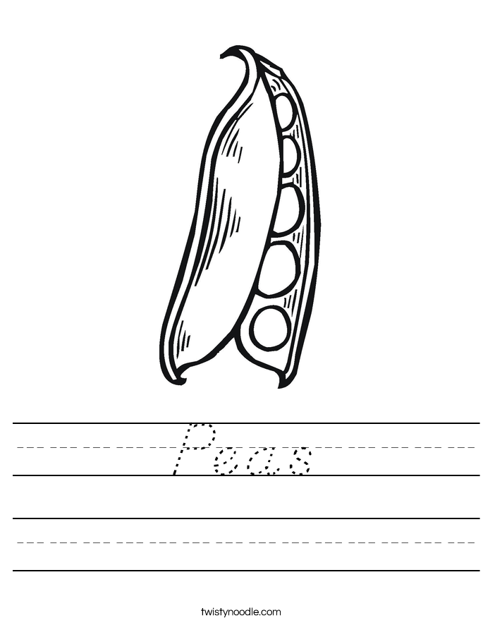 Peas Worksheet