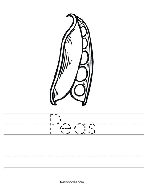 Peas in a Pod Worksheet