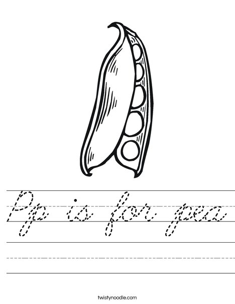 Peas in a Pod Worksheet