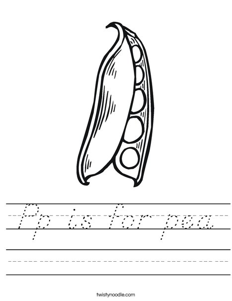 Peas in a Pod Worksheet