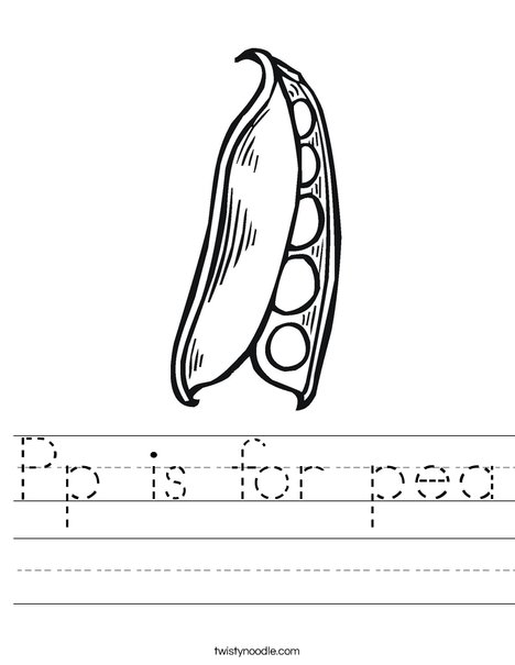 Peas in a Pod Worksheet