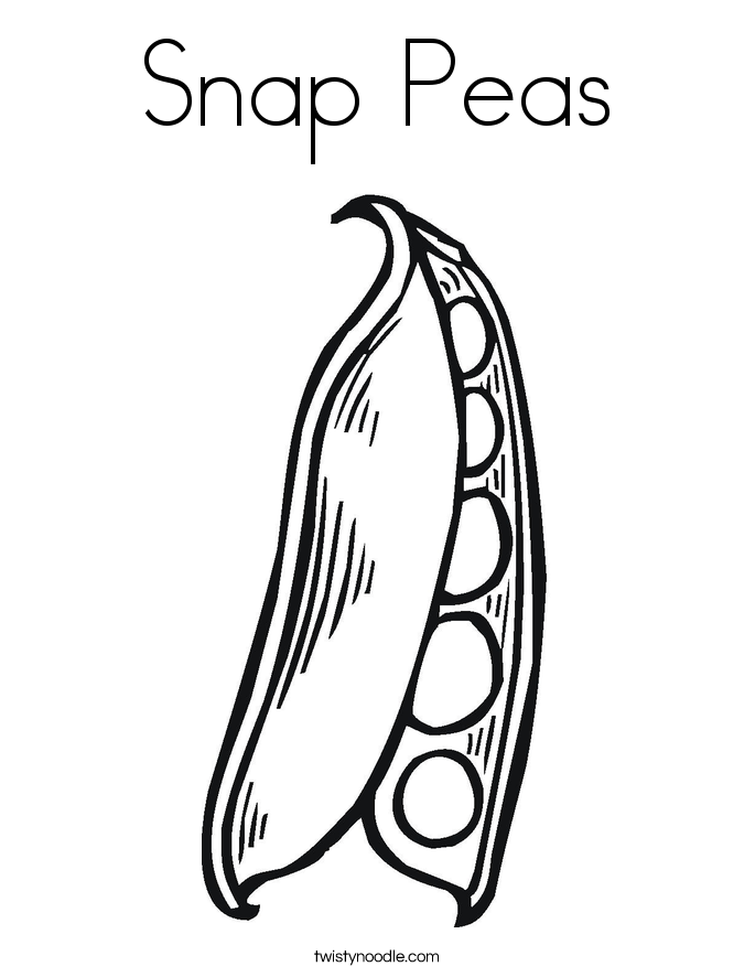 Snap Peas Coloring Page